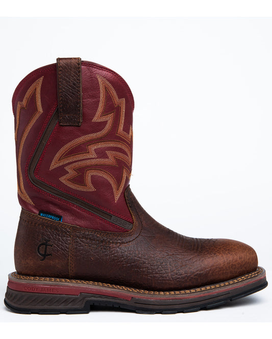 Cody James Men's 11" ASE7 Disruptor Waterproof Western Work Boots - Na