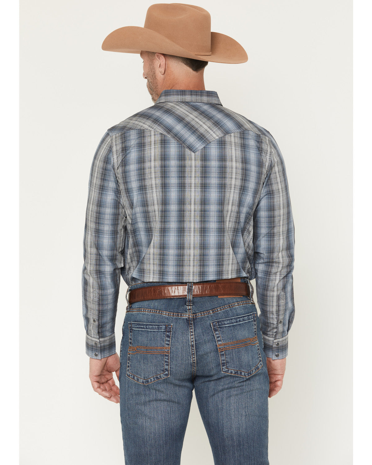 Cody James Men's Wild Creek Plaid Print Long Sleeve Snap Western Shirt