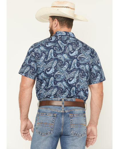 Cody James Men's Westward Paisley Print Short Sleeve Snap Western Shir