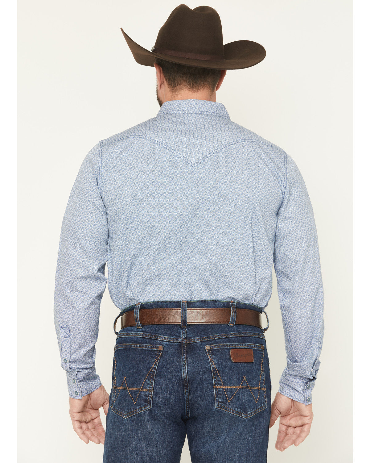 Cody James Men's Coastal Cowboy Micro Geo Print Long Sleeve Snap Weste