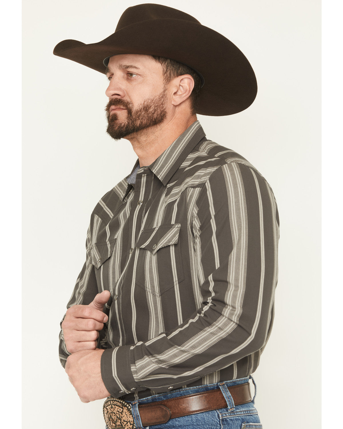 Cody James Men's Harpeth Striped Long Sleeve Snap Western Shirt