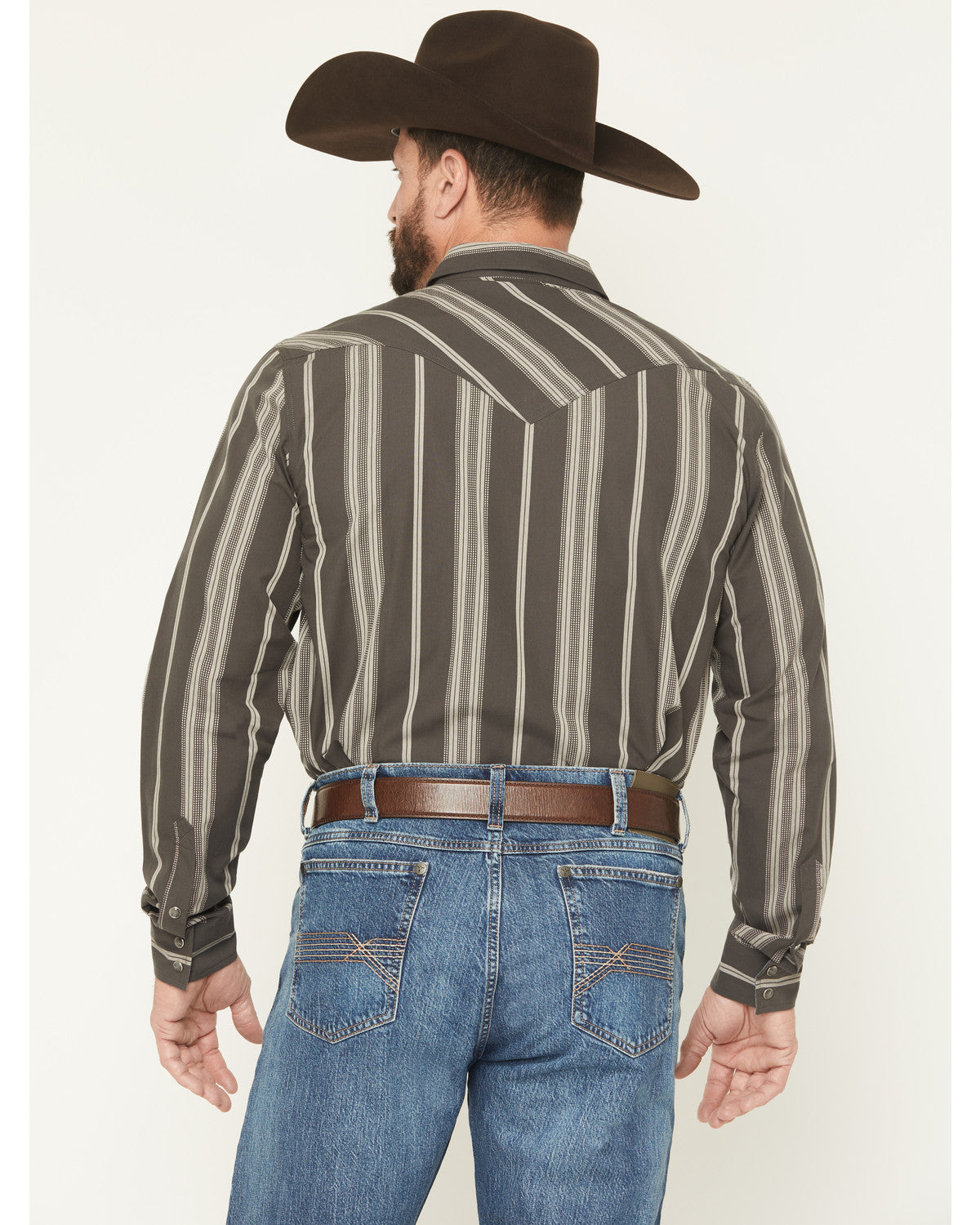 Cody James Men's Harpeth Striped Long Sleeve Snap Western Shirt
