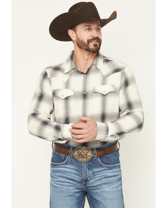 Cody James Men's Ruddiman Plaid Print Long Sleeve Snap Western Shirt -