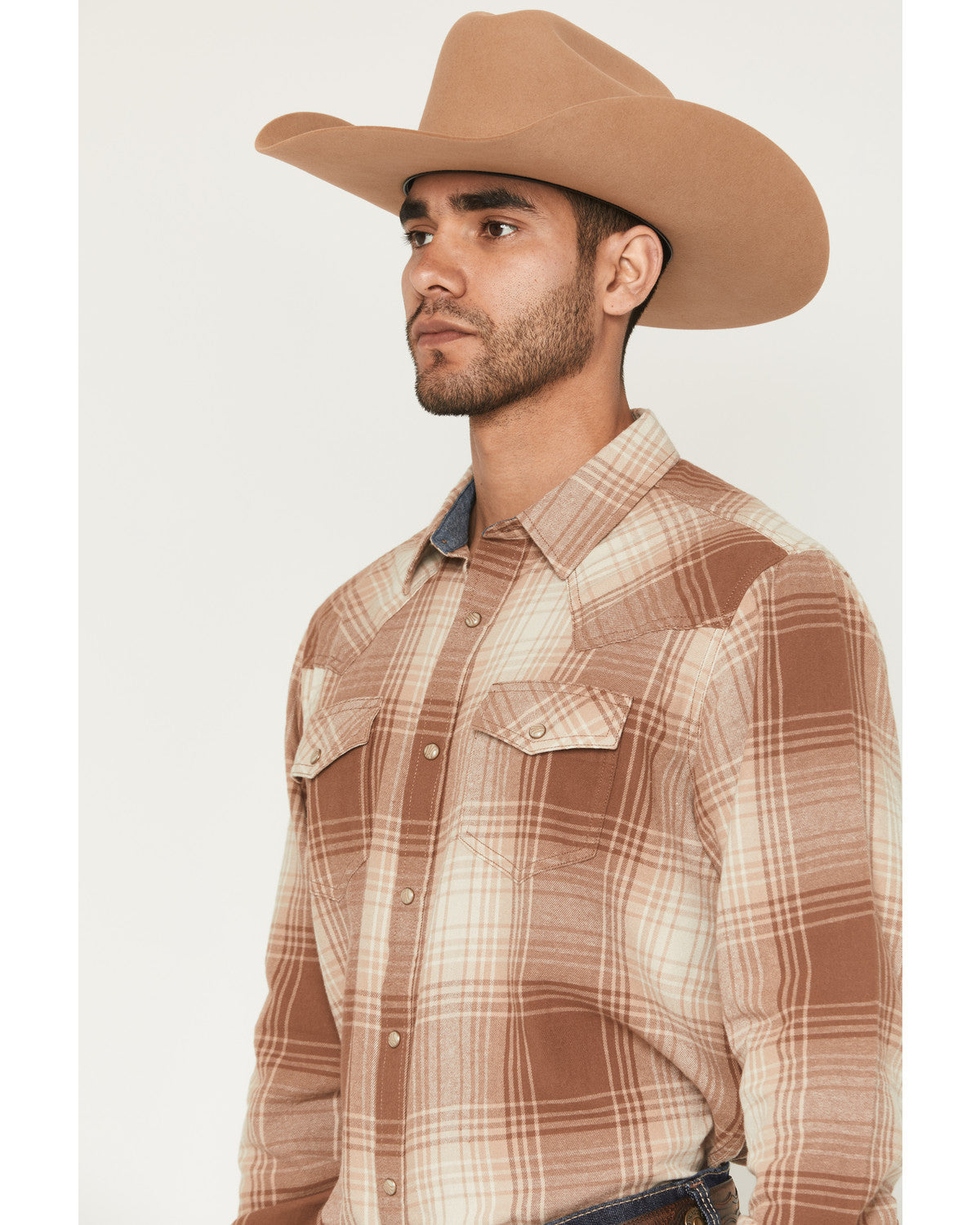 Cody James Men's Smoke Mountain Plaid Print Long Sleeve Snap Flannel S