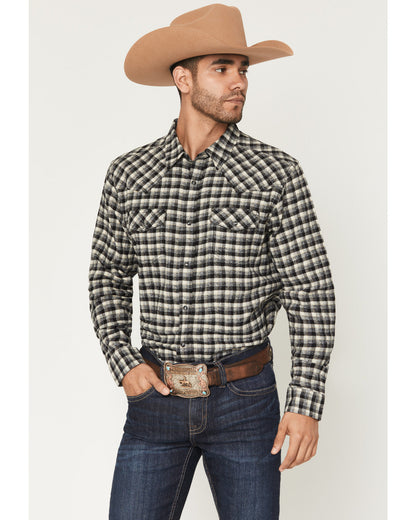 Cody James Men's Ozark Highlands Plaid Print Long Sleeve Snap Flannel