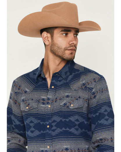 Cody James Men's Arrow Bear Southwestern Long Sleeve Snap Flannel Shir