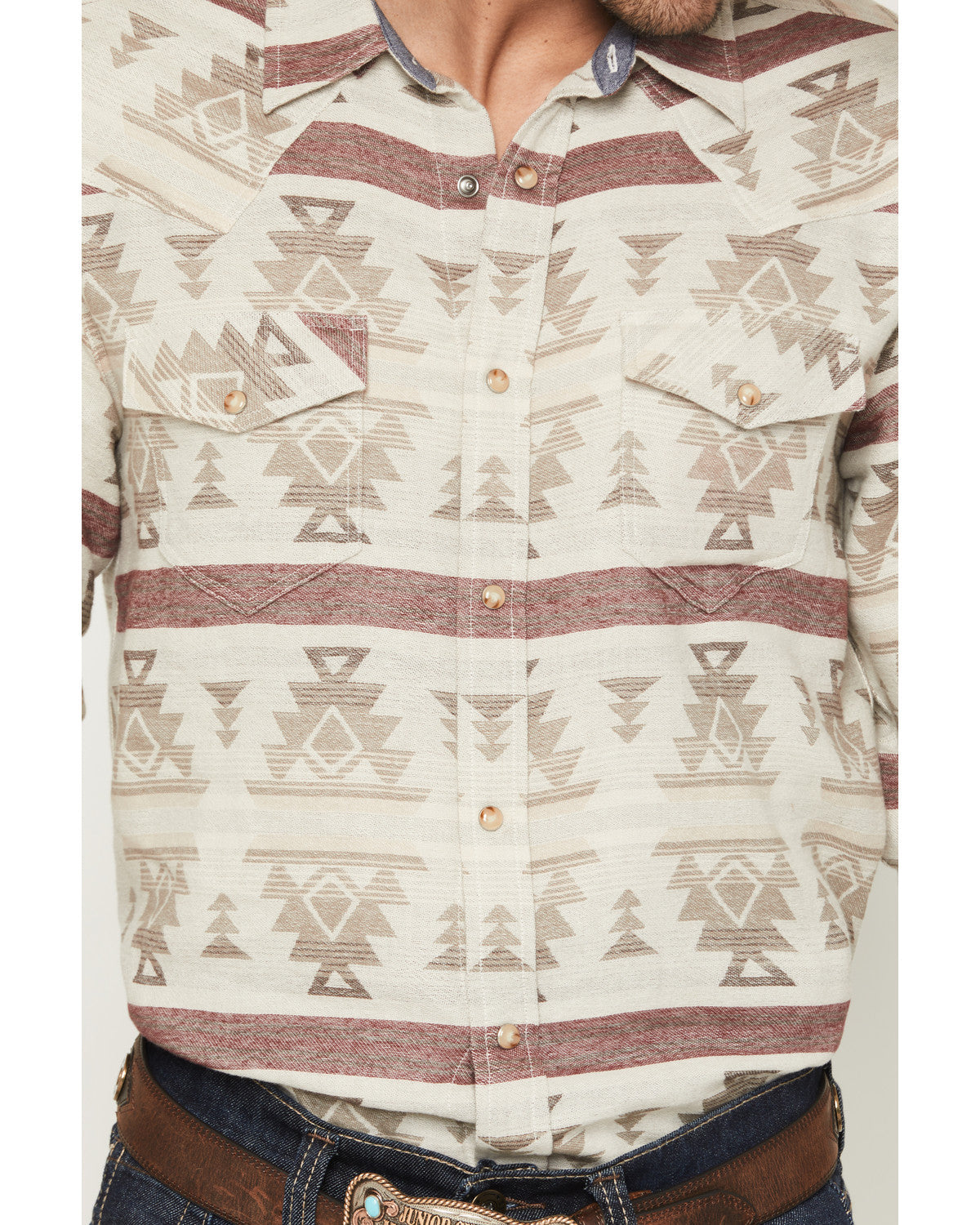 Cody James Men's Sierra Nevada Southwestern Print Long Sleeve Snap Wes