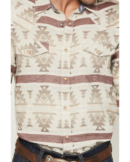 Cody James Men's Sierra Nevada Southwestern Print Long Sleeve Snap Wes