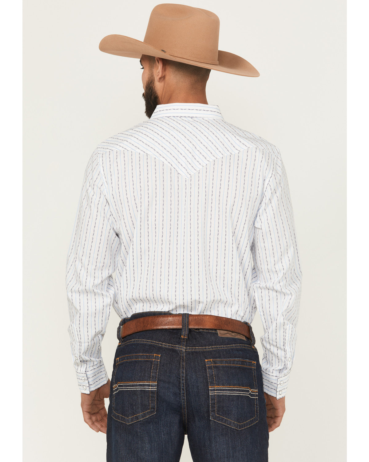 Cody James Men's Wild West Striped Long Sleeve Snap Western Shirt