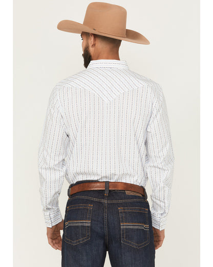 Cody James Men's Wild West Striped Long Sleeve Snap Western Shirt