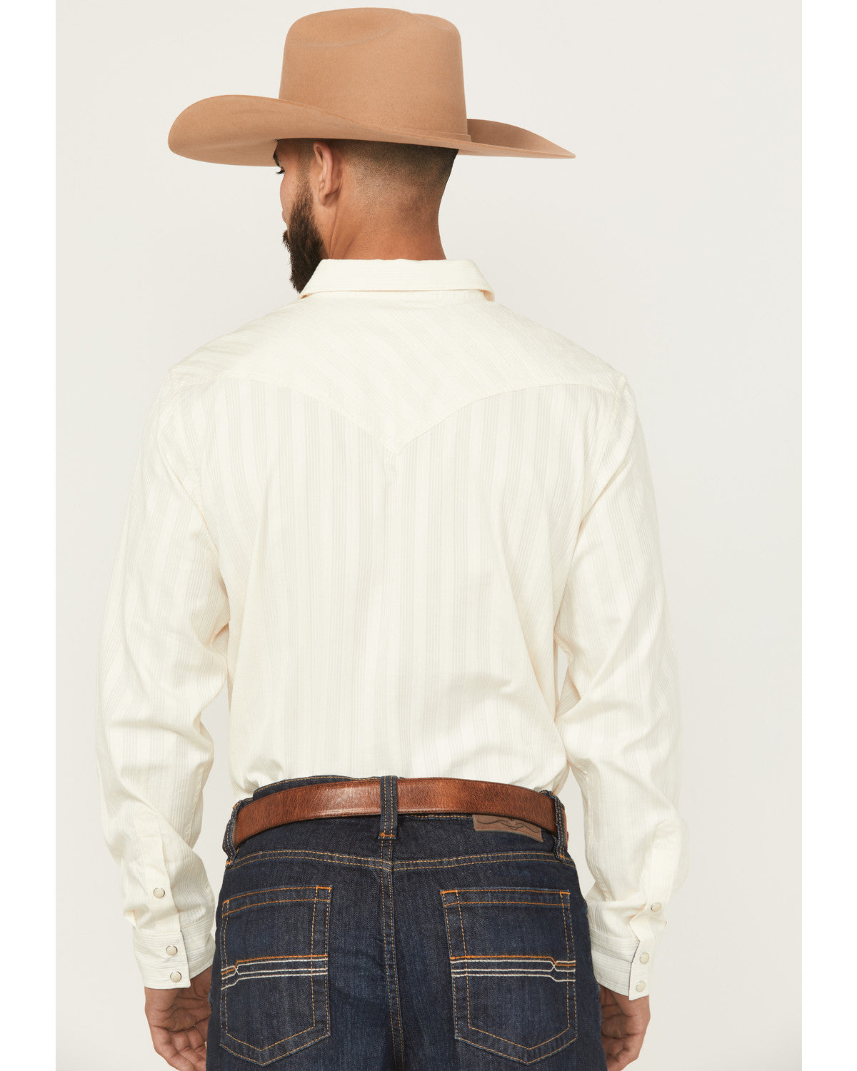 Cody James Men's Rustic Range Tonal Striped Long Sleeve Snap Western S