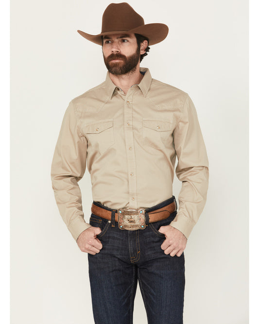 Cody James Men's Threadstone Solid Long Sleeve Snap Western Shirt - Ta