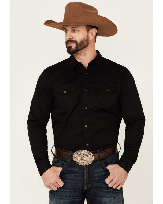 Cody James Men's Solid Treadstone Long Sleeve Pearl Snap Western Shirt