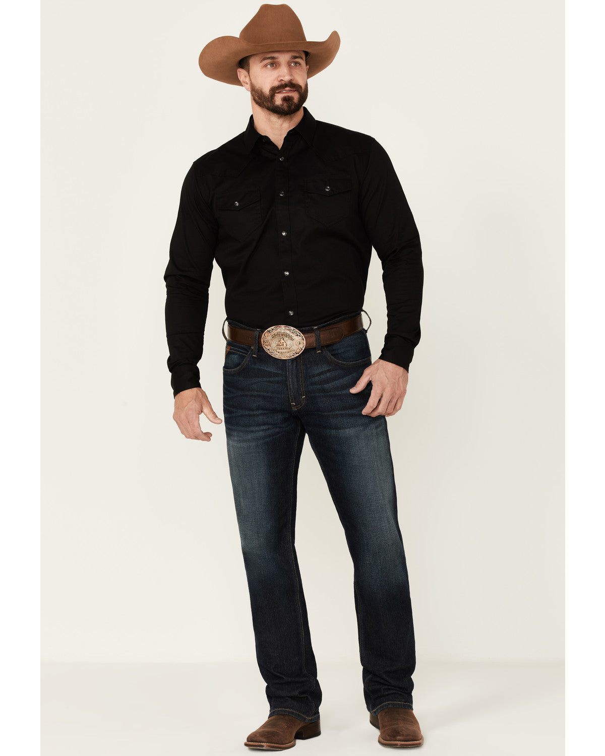 Cody James Men's Solid Treadstone Long Sleeve Pearl Snap Western Shirt
