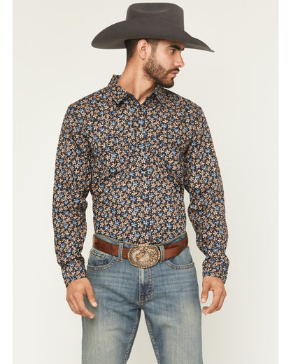Cody James Men's Howdy Haven Floral Print Long Sleeve Snap Western Shi