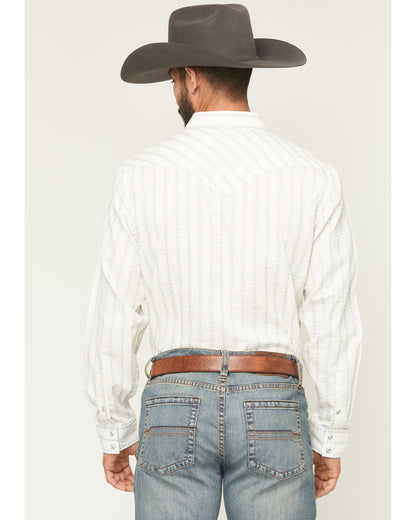 Cody James Men's Wyatt Stripe Print Long Sleeve Snap Western Shirt