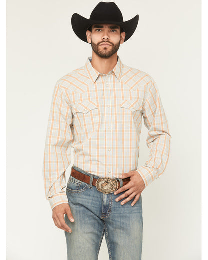 Cody James Men's Tanhue Plaid Print Long Sleeve Snap Western Shirt - T