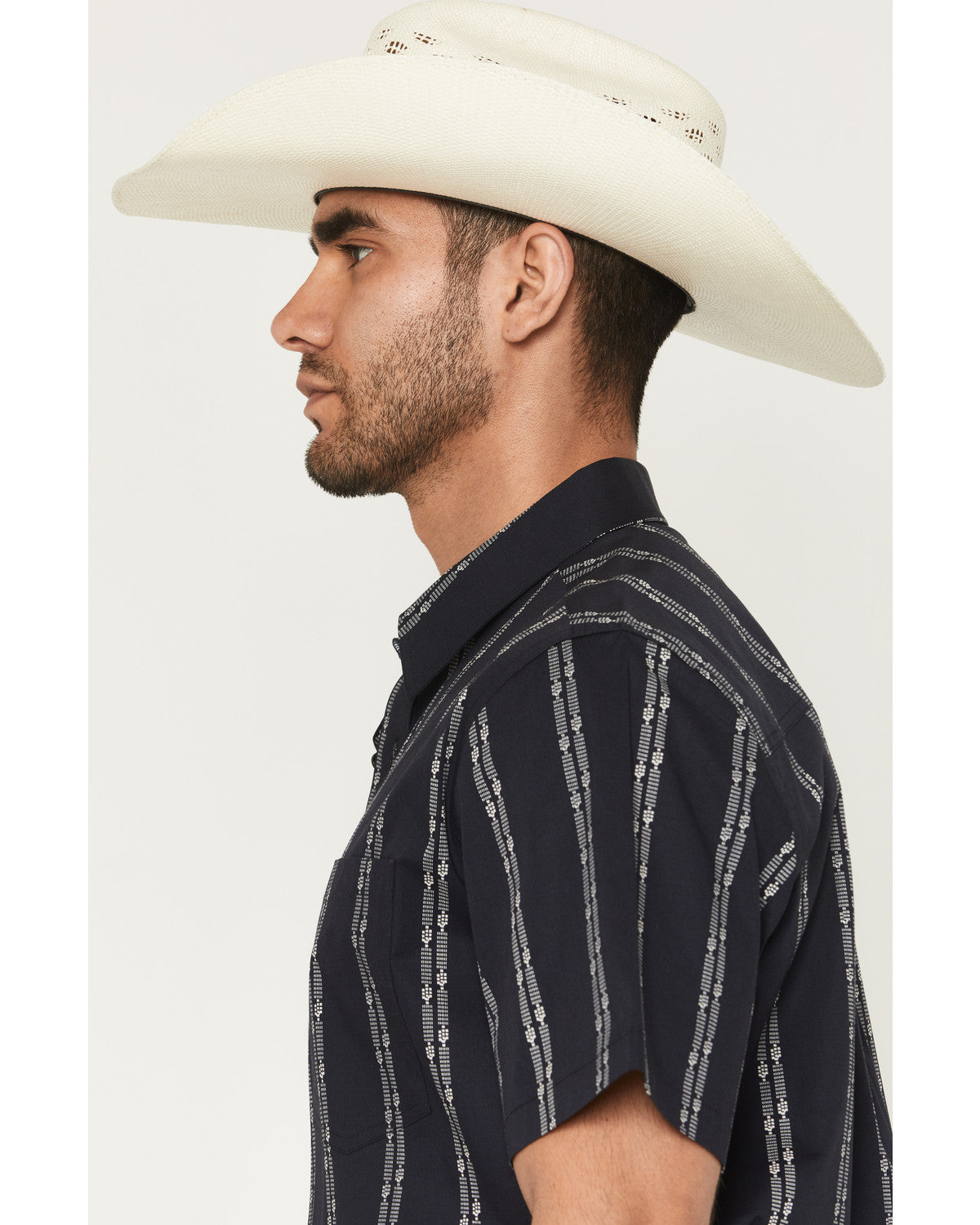 Cody James Men's Colorado Ridge Striped Short Sleeve Button-Down Stret