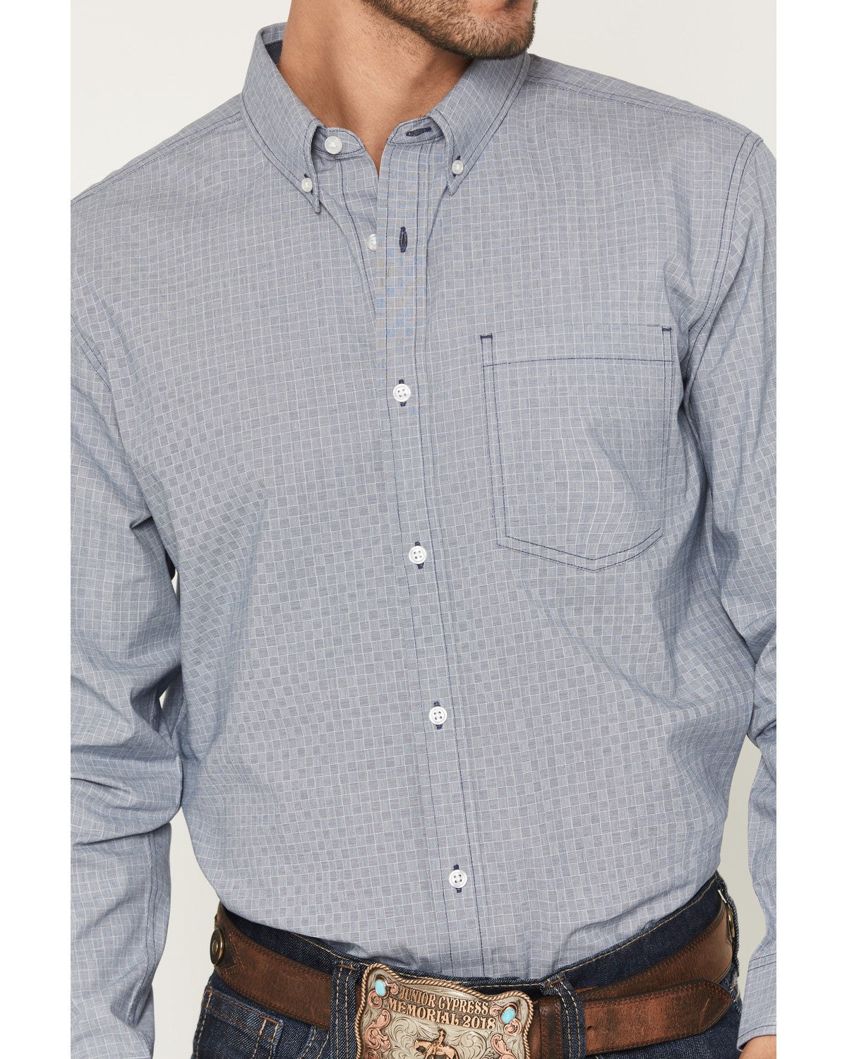Cody James Men's Missouri Frontier Geo Print Long Sleeve Button-Down S