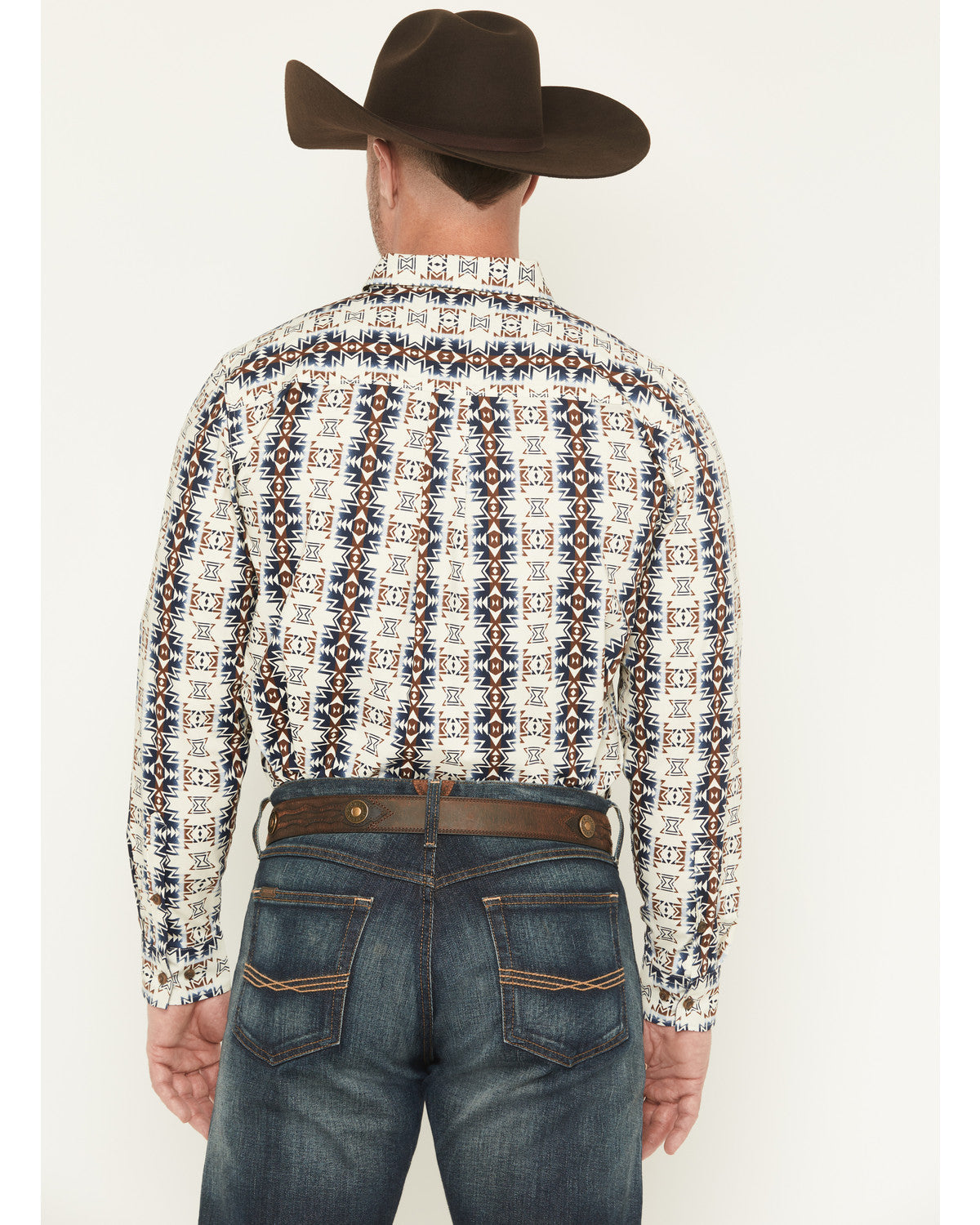 Cody James Men's Wild Prairie Southwestern Print Long Sleeve Button-Do