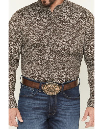 Cody James Men's Denali Ridge Micro Floral Print Long Sleeve Snap West