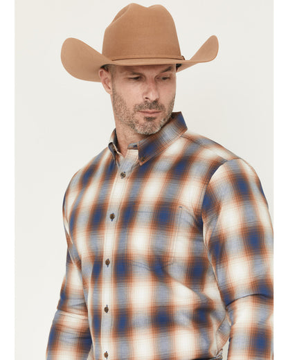 Cody James Men's Warner Plaid Print Long Sleeve Button-Down Stretch We