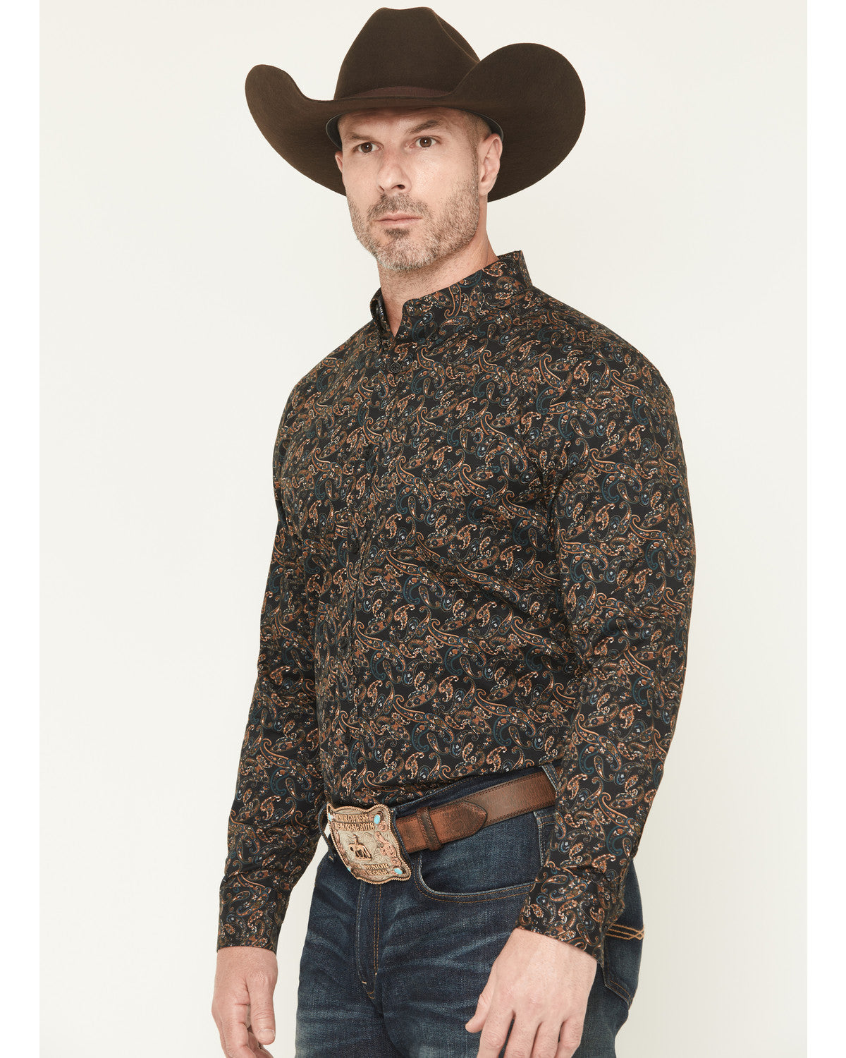 Cody James Men's Cumberland Paisley Print Long Sleeve Button-Down Stre