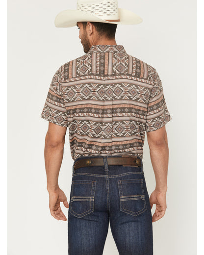 Cody James Men's Captain Southwestern Print Short Sleeve Button-Down S