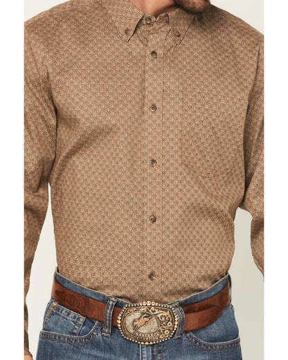 Cody James Men's Big Deal Geo Print Long Sleeve Button-Down Stretch We