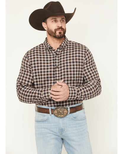 Cody James Men's Rodeo Ridge Plaid Print Long Sleeve Button-Down Stret