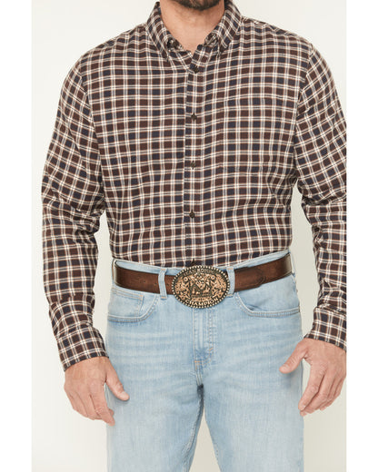 Cody James Men's Rodeo Ridge Plaid Print Long Sleeve Button-Down Stret