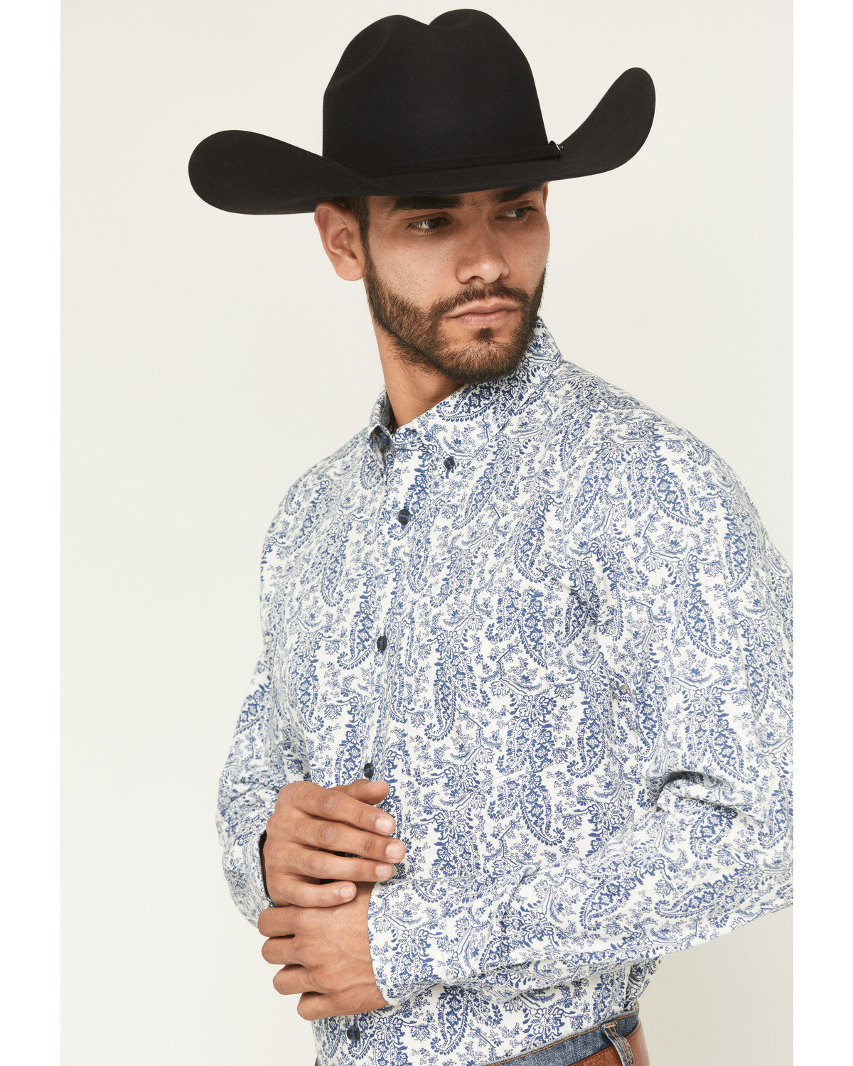 Cody James Men's Dagget 2.0 Paisley Print Long Sleeve Button-Down Stre