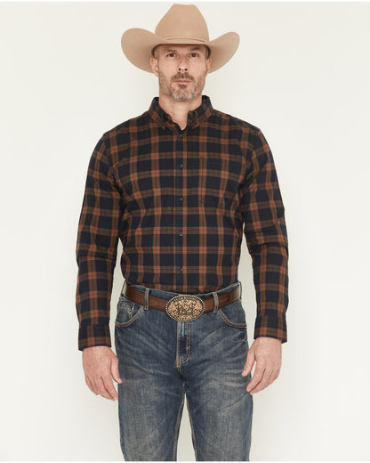 Cody James Men's Rodeo Frontier Plaid Print Long Sleeve Button-Down St