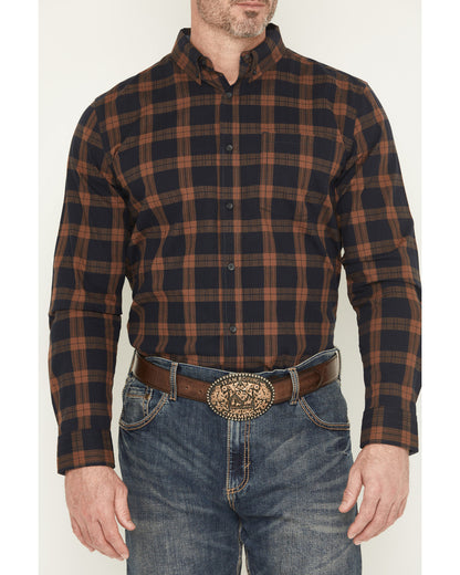 Cody James Men's Rodeo Frontier Plaid Print Long Sleeve Button-Down St