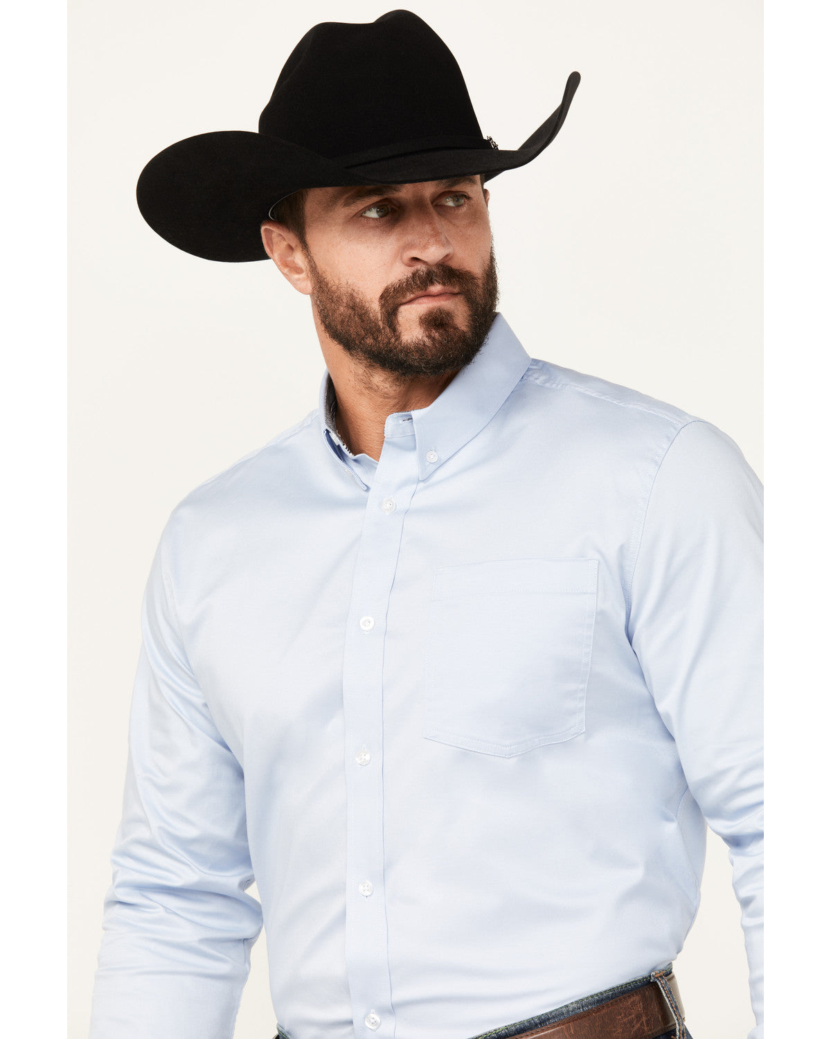 Cody James Men's Performance Twill Solid Long Sleeve Button-Down Weste