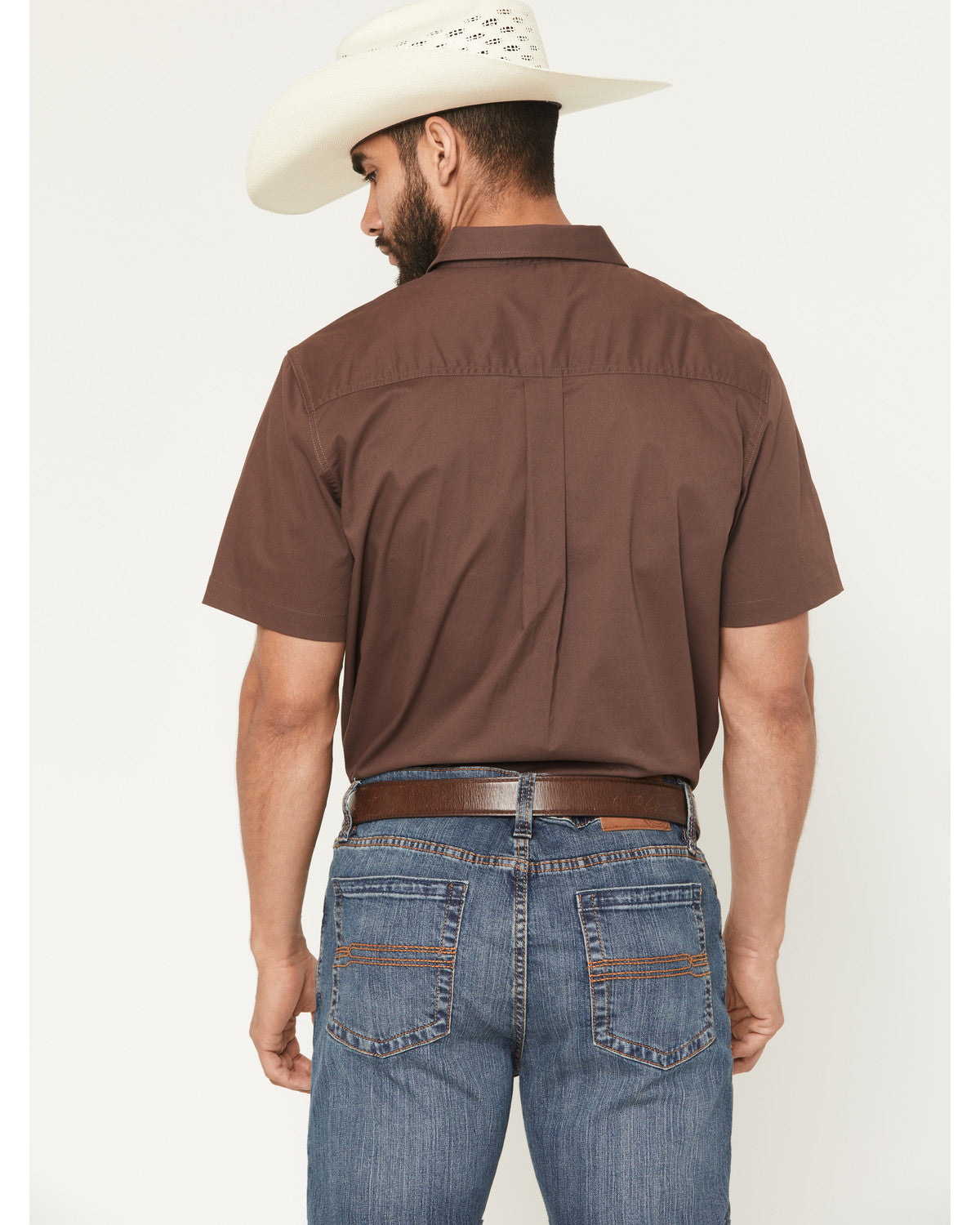 Cody James Men's Basic Twill Short Sleeve Button-Down Stretch Western
