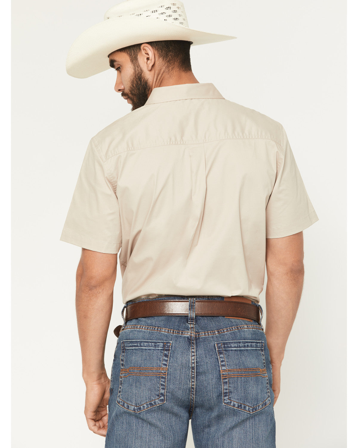Cody James Men's Basic Twill Short Sleeve Button-Down Stretch Western
