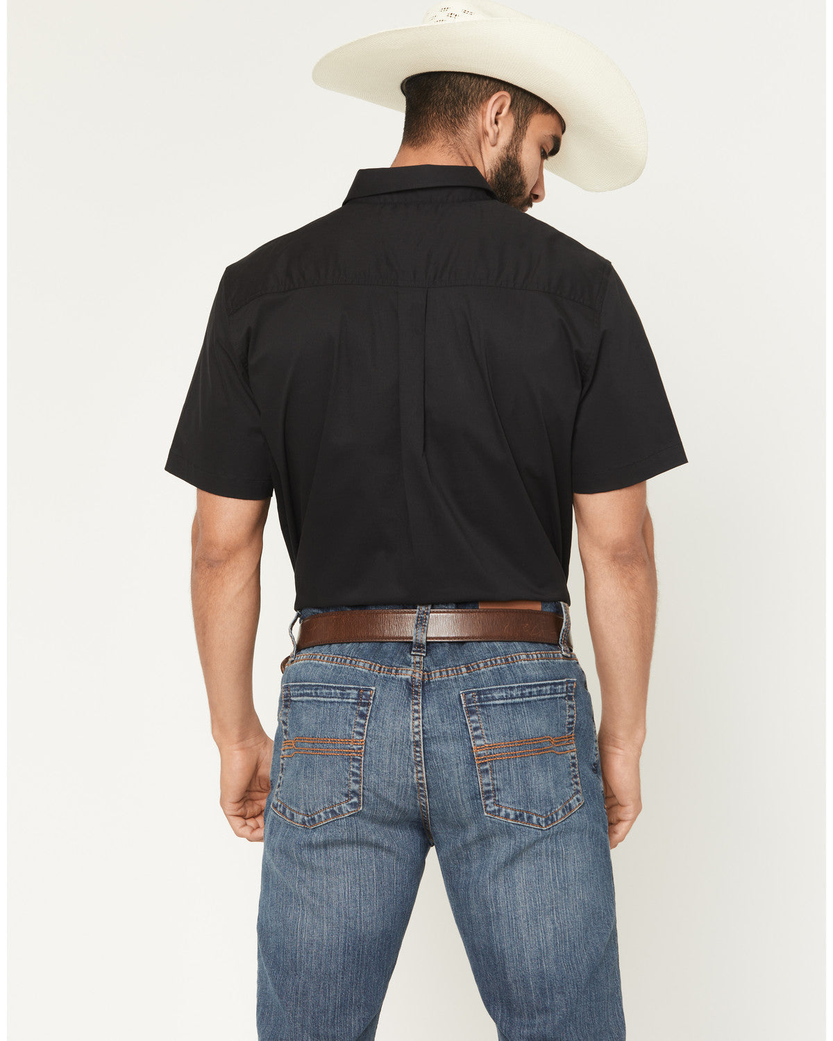 Cody James Men's Basic Twill Short Sleeve Button-Down Stretch Western