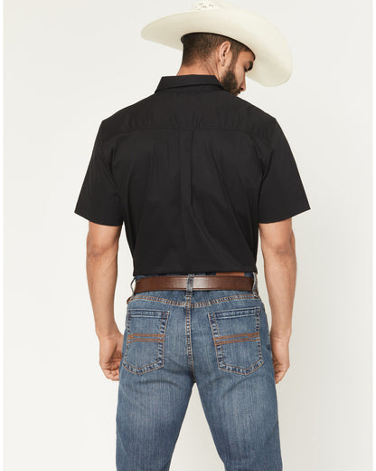 Cody James Men's Basic Twill Short Sleeve Button-Down Stretch Western