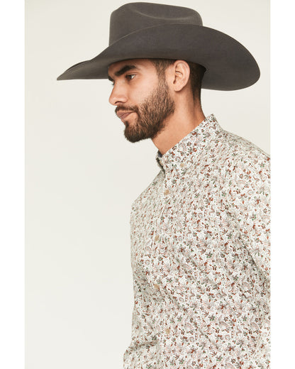 Cody James Men's Picher Floral Print Long Sleeve Button-Down Stretch W