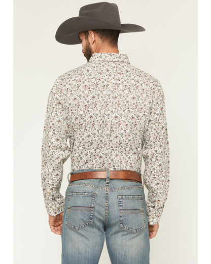 Cody James Men's Picher Floral Print Long Sleeve Button-Down Stretch W