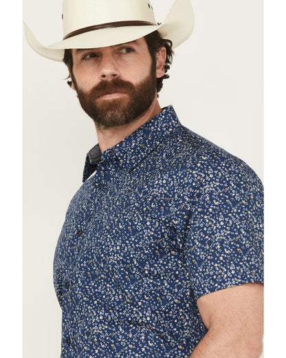 Cody James Men's Vanguard Floral Print Short Sleeve Button-Down Stretc