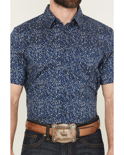 Cody James Men's Vanguard Floral Print Short Sleeve Button-Down Stretc