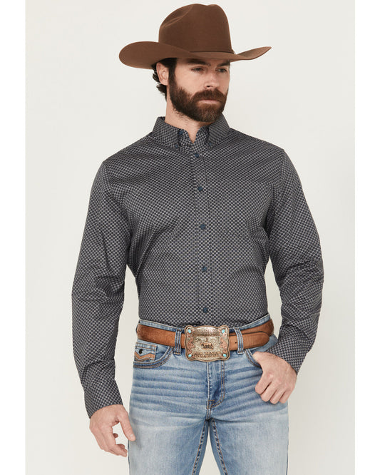 Cody James Men's San Juan Geo Print Long Sleeve Button-Down Stretch We