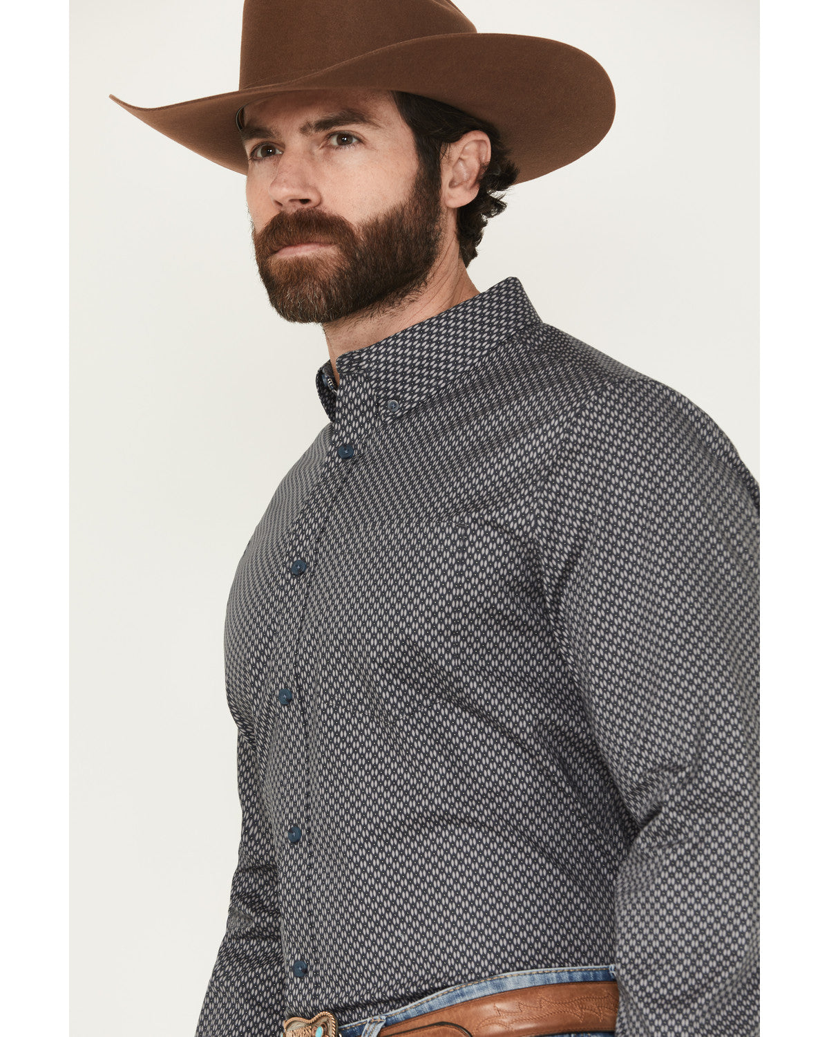 Cody James Men's San Juan Geo Print Long Sleeve Button-Down Stretch We