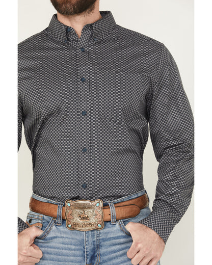 Cody James Men's San Juan Geo Print Long Sleeve Button-Down Stretch We