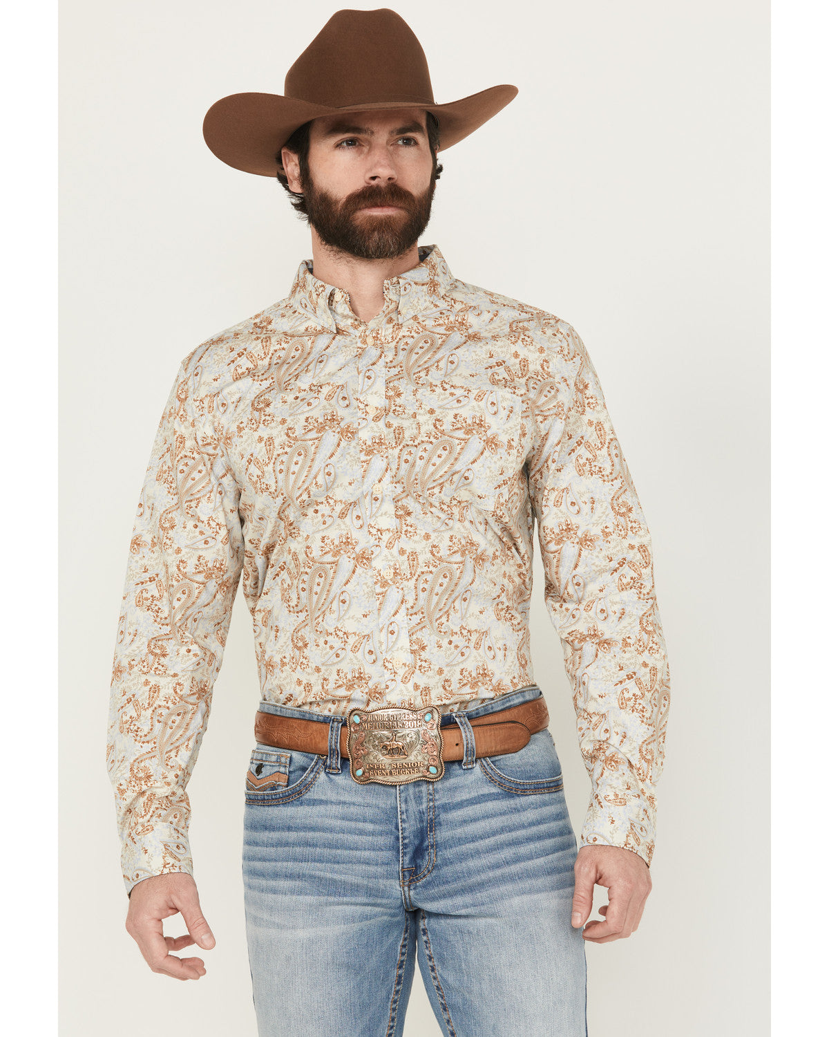 Cody James Men's Porter Floral Print Long Sleeve Button-Down Stretch W