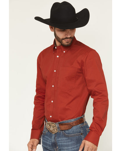 Cody James Men's Basic Twill Long Sleeve Button-Down Performance Weste
