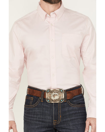 Cody James Men's Performance Twill Solid Long Sleeve Button-Down Stret
