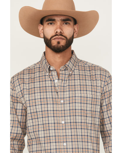 Cody James Men's Let's Mosey Plaid Print Long Sleeve Button-Down Stret